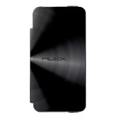 Zwart Metallic Patroon Roestvrij Staal Kijk Incipio iPhone Portemonnee Hoesje (Voorkant Agenda)