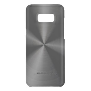 Zwart Metallic Patroon Roestvrij staal Look 4 Get Uncommon Samsung Galaxy S8 Plus Case