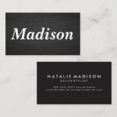 Zwart metallisch Achtergrond Visitekaartje (Voorkant / Achterkant)