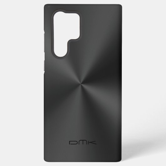 Zwart metallisch textiel Roestvrij staal Kijk uit Samsung Galaxy Hoesje (Achterkant)