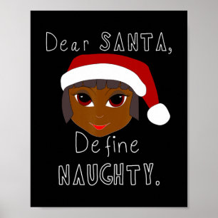 zwart mevrouw claus santa omschrijven ondeugend zw poster