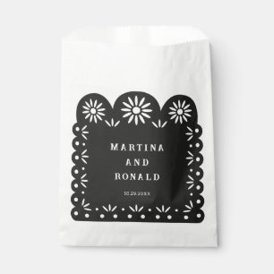 ZWART MEXICAANS PAPEL PICADO BEDANKZAKJE