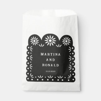 ZWART MEXICAANS PAPEL PICADO BEDANKZAKJE