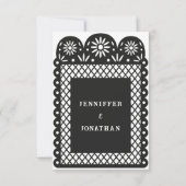 ZWART MEXICAANS PAPEL PICADO menu (Achterkant)