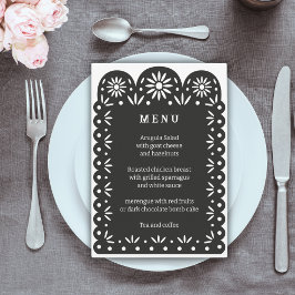 ZWART MEXICAANS PAPEL PICADO menu