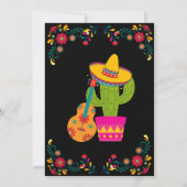 Zwart Mexicaans Verjaardagsfeestje Fiesta, Geen Si Kaart (Achterkant)