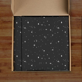 Zwart Midnight Sky Star Patroon Tissuepapier