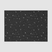 Zwart Midnight Sky Star Patroon Tissuepapier (Voorkant)