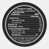Zwart Mini Dekseletiket Maple Syrup Nutrition 2020 Ronde Sticker (Voorkant)