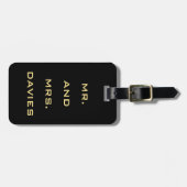 Zwart, minimaal aangepast Label tas Bagagelabel (Voorkant horizontaal)