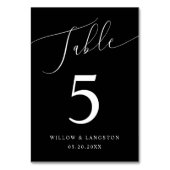 Zwart minimaal huwelijk kaart (Achterkant)