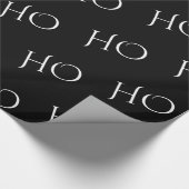 Zwart, minimaal kerstpapier cadeaupapier (Hoek)