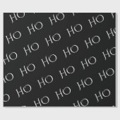 Zwart, minimaal kerstpapier cadeaupapier (Vlak)