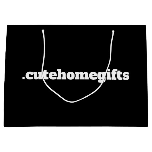 Zwart Minimaal Modern Elegant Zakelijk Bedrijfs- Groot Cadeauzakje (Voorkant)