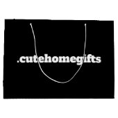 Zwart Minimaal Modern Elegant Zakelijk Bedrijfs- Groot Cadeauzakje (Achterkant)