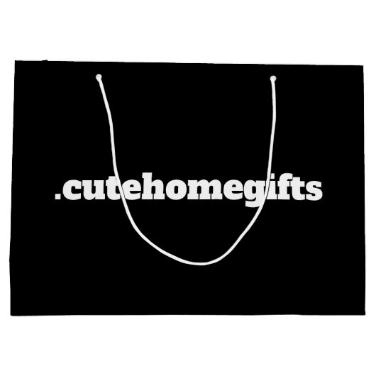 Zwart Minimaal Modern Elegant Zakelijk Bedrijfs- Groot Cadeauzakje (Achterkant)