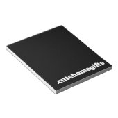 Zwart Minimaal Modern Elegant Zakelijk Notitieblok (Schuin)