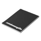 Zwart Minimaal Modern Elegant Zakelijk Notitieblok (Linkerzijde)