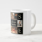 Zwart minimaal monogram foto hou van je oma grote koffiekop (Voorkant rechts)