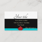 Zwart minimaal visitekaartje (Achterkant)