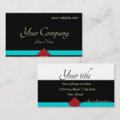 Zwart minimaal visitekaartje (Voorkant / Achterkant)