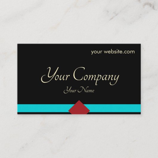 Zwart minimaal visitekaartje (Voorkant)