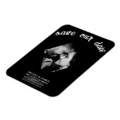 Zwart Minimal Diamond Photo Wedding Sla de datum o Magneet (Linkerzijde)