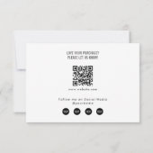 Zwart Minimal Modern Bedankt voor het winkelen (Achterkant)