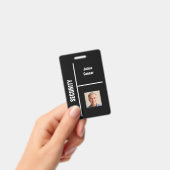 Zwart Minimal Security Event ID Badge (Handheld)