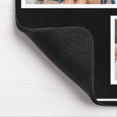 Zwart Minimal Valentijnsdag Aangepaste foto Muismat (Hoek)