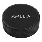 Zwart Minimalist Professioneel Gewoon Eenvoudige N Hockey Puck (3/4)