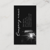 Zwart minimalistisch auto-Visitekaartje Visitekaartje (Voorkant)