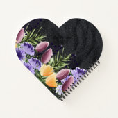 Zwart Minimalistisch bruidsmeisje bruiloft cadeau  Notitieboek (Achterkant)