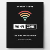 Zwart Minimalistisch eenvoudig wifi-wachtwoord Fotoplaat (Voorkant)