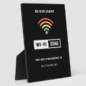 Zwart Minimalistisch eenvoudig wifi-wachtwoord Fotoplaat (Zijkant)