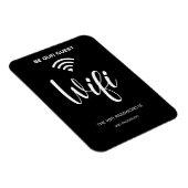 Zwart Minimalistisch eenvoudig wifi-wachtwoord Magneet (Rechterzijde)