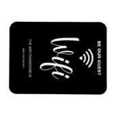 Zwart Minimalistisch eenvoudig wifi-wachtwoord Magneet (Horizontaal)