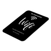 Zwart Minimalistisch eenvoudig wifi-wachtwoord Magneet (Linkerzijde)