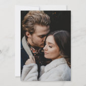 Zwart Minimalistisch Elegant Photo Save the Date K Kaart (Achterkant)