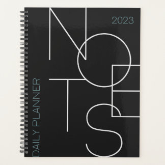 Zwart-minimalistisch esthetisch Typografisch Plann Planner