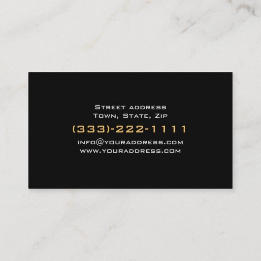 Zwart-minimalistisch gele lijnauto donkerdere lay- visitekaartje (Achterkant)
