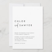 Zwart minimalistisch handgeschreven script Modern  Kaart (Voorkant)