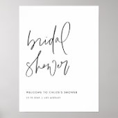 Zwart minimalistisch handgeschreven script Vrijgez Poster (Voorkant)