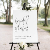 Zwart minimalistisch handgeschreven script Vrijgez Poster