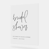 Zwart minimalistisch handgeschreven Vrijgezellenfe Acryl Bord (Hoek)