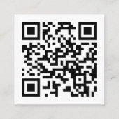 Zwart-minimalistisch huwelijk Website QR Code Encl Informatiekaartje (Achterkant)