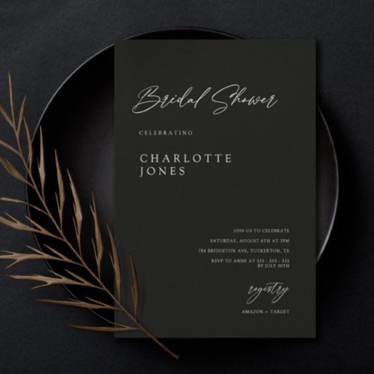 Zwart minimalistisch modern handgeschreven Vrijgez Kaart