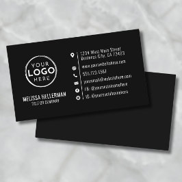 Zwart Minimalistisch Modern Maatwerk Logo Visitekaartje