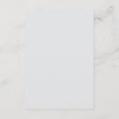 Zwart minimalistisch monogram bruiloft informatiekaartje (Achterkant)