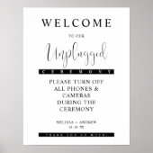 Zwart minimalistisch niet-plugged Weddenbord Poster (Voorkant)